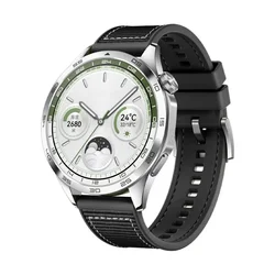 Premium 22mm Composite Silicone Strap with Nylon Braided Design - Universal Smartwatch Band Replacement for 22MM Width (Black)