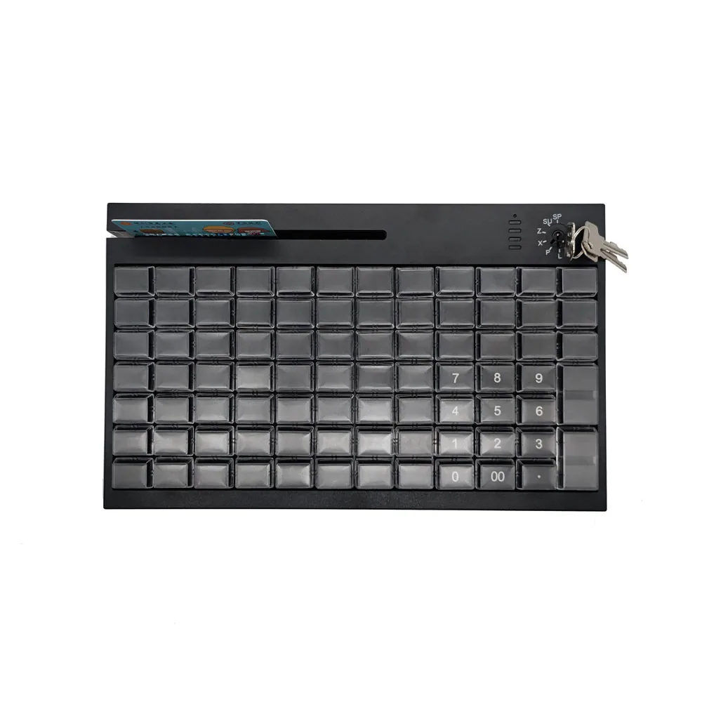 KB84 keyboard, supports programmable MSR setting for the header,tailor,separator,suffix & POS system