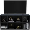 8-Cube Storage Shelf Bookcase - Modern TV Stand Up To 55 Inchs for Home and Office, Wooden 4-Tier Floor Standing Open Bookshelf 4