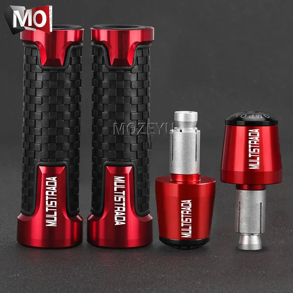 

Motorcycle For Ducati MULTISTRADA 950 1100 1260 1200 S 2010- 2024 2023 HandleBar Grips Handle Bar End Anti Vibration Silder Plug