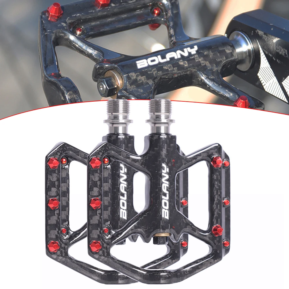 

2pcs Full Carbon Fiber Pedals Bicycle Pedals Carbon Fiber Three-Pelin Pedals Anti-Slip Pedals Bike 106x92x17 Bike Accessories