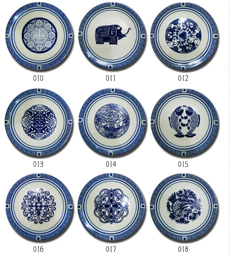 Chinese Style Blue and White Porcelain Ceramic Hanging Tray,Living Room Walls Light,Luxury Creative Decorations,Restaurant Ceram 5