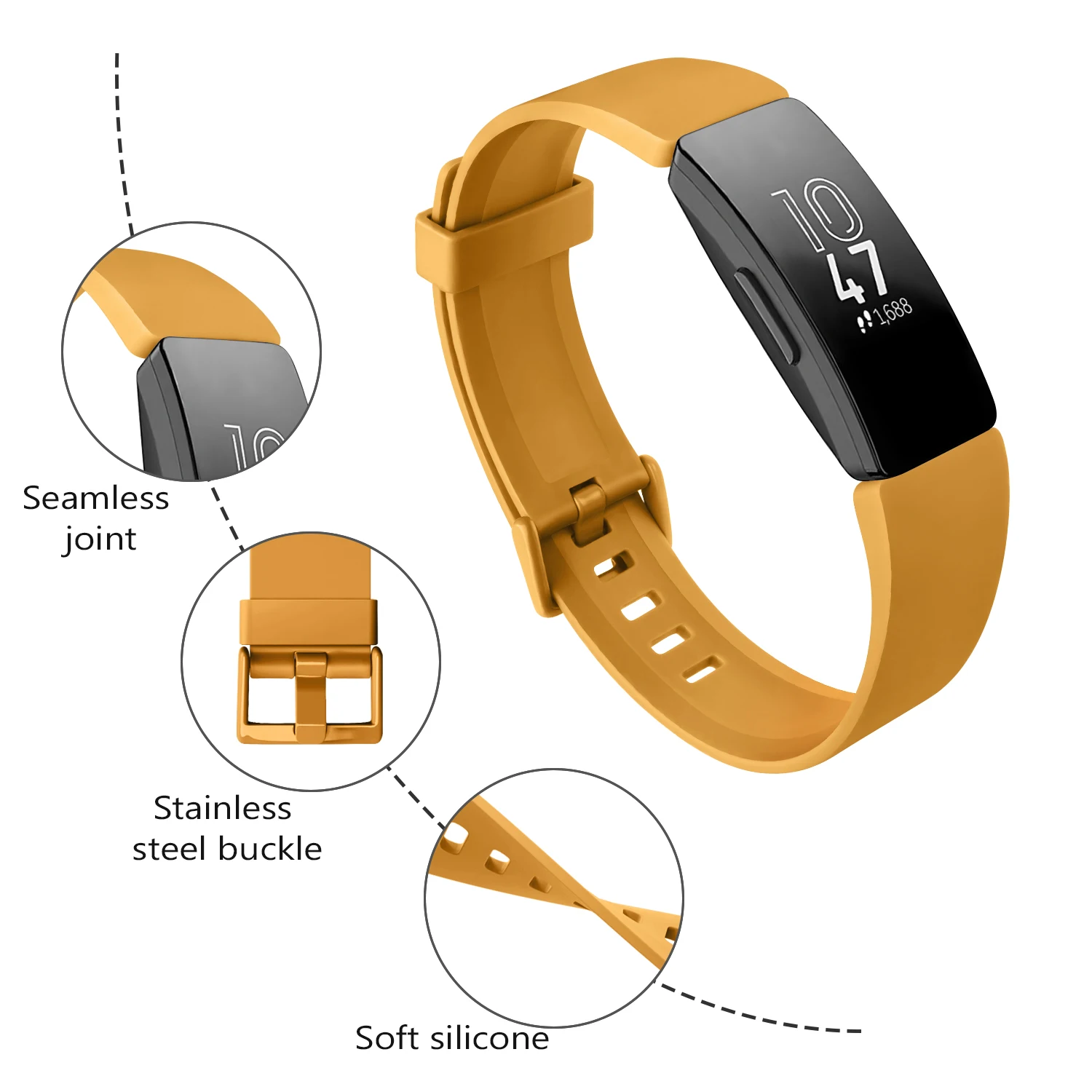 Cinturino In Resina Per Fitbit Inspire/Inspire HR/Inspire 2 – TopTen, Regolabile E Colorato, Ricambio Facile - 2