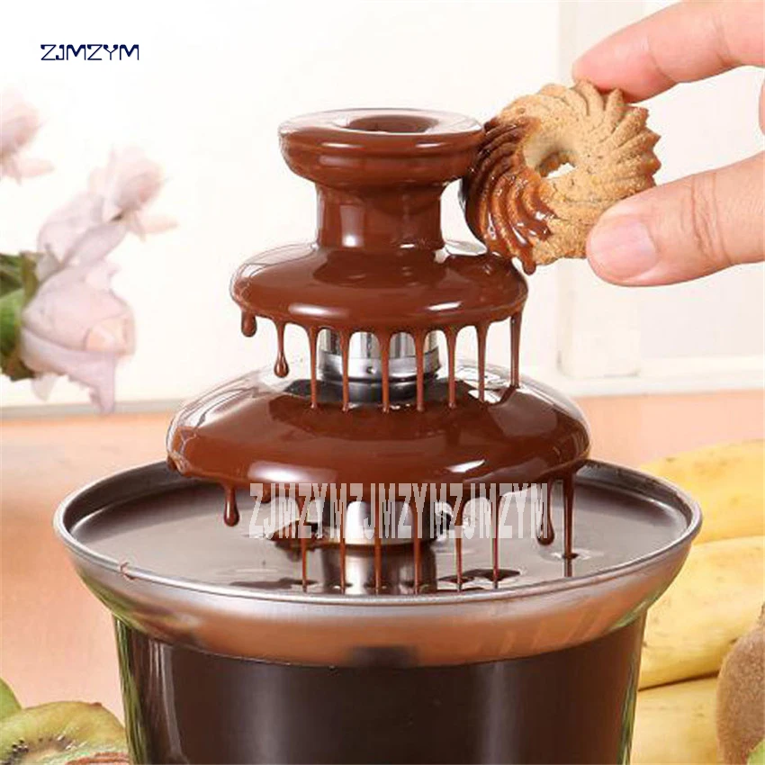 220V/50hz New Arrival 3-tier Mini Chocolate Fondue Chocolate Fountain For Home Use Machine 3-tier diameter of 8.5cm/6cm/3.5cm