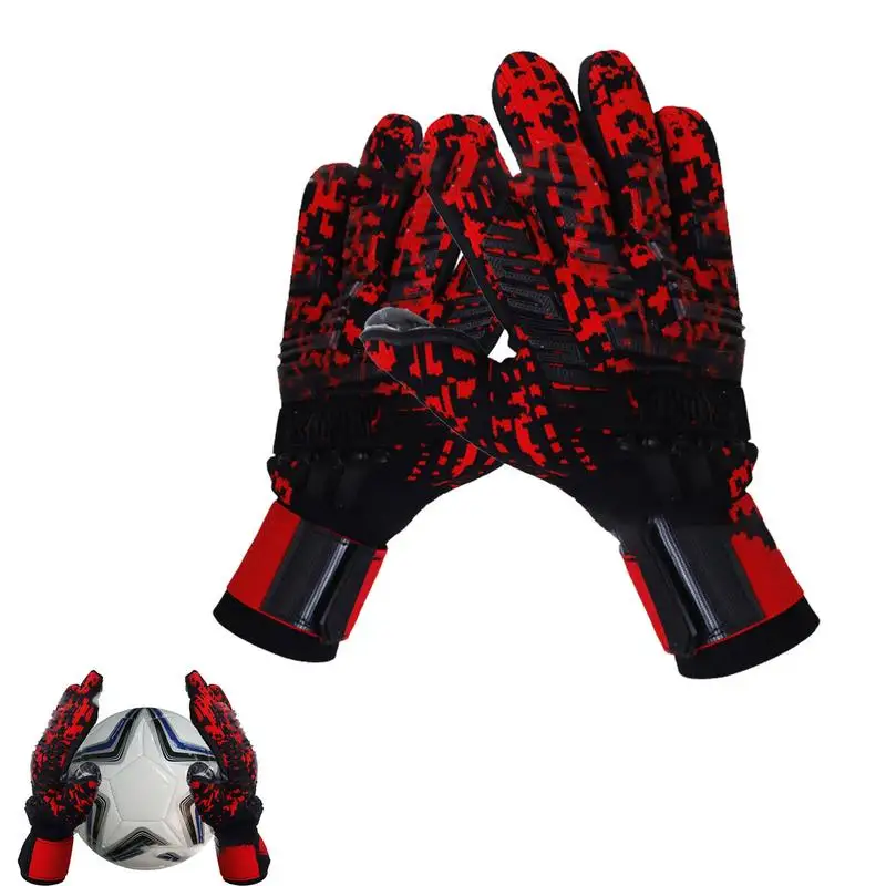 

Soccer Goalie Gloves Anti-Slip Latex Football Gloves With Finger Support Kids Youth Goal Keeper Field Player Gloves Goalkeeper