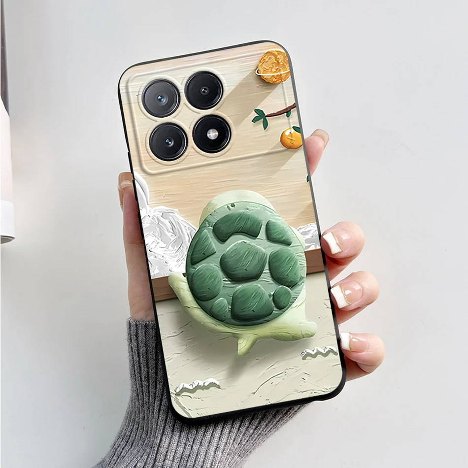 Cute Cartoon Cat & Frog Soft TPU Phone Case - Protective Bumper Cover