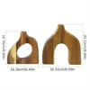 Simple Style Wooden Vase Irregular Shape Dry Flower Container Floral Arrangement Display Vase Home Living Room Decorations 2