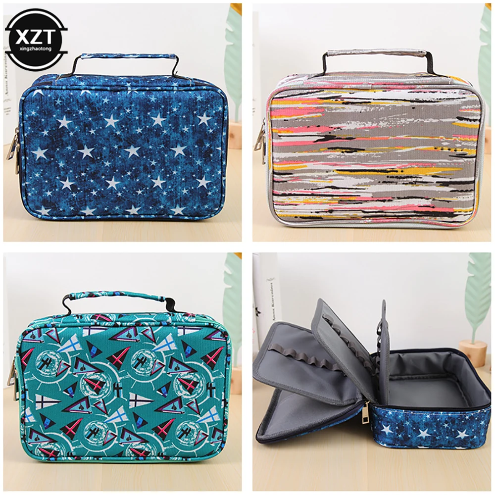 72 Slots School Pencil Case Kawaii Girls Boys Pencil Box Cute Large Capacity Cases Art Painting Stationery Storage Bag
