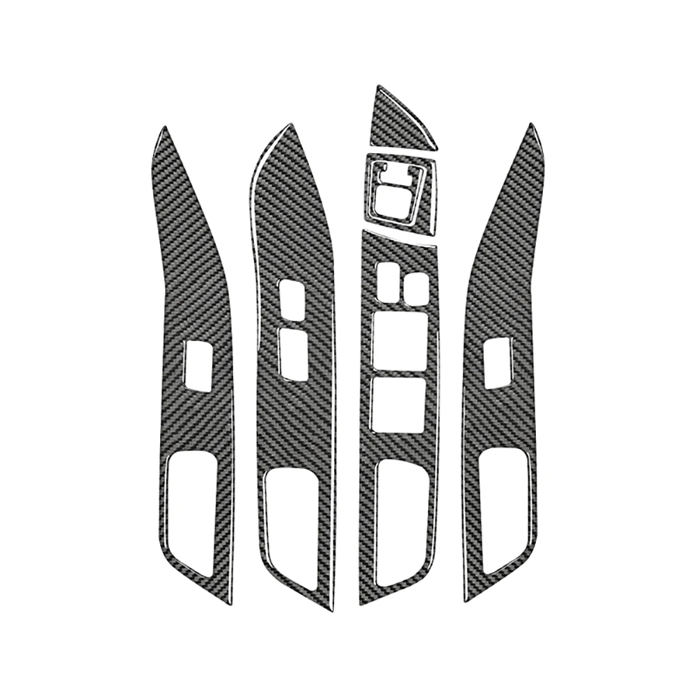 

Наклейка на панель стеклоподъемника для Mitsubishi Lancer 2008-2015 из углеродного волокна, аксессуары для отделки кнопки двери, RHD