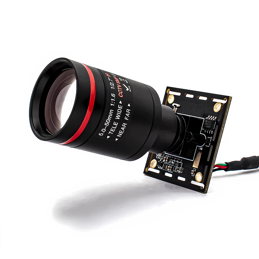 1080P 90FPS USB Camera Module Global Shutter 5-50mm M12 Lens Zoom Plug Play for