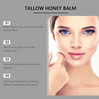 Crème pour le visage au Tallow de boeuf, baume au miel cru biologique, soins pour la peau, éclaircissant, rempli d'herbe, hydratant pour le corps fouetté naturel, Lotion hydratante 4