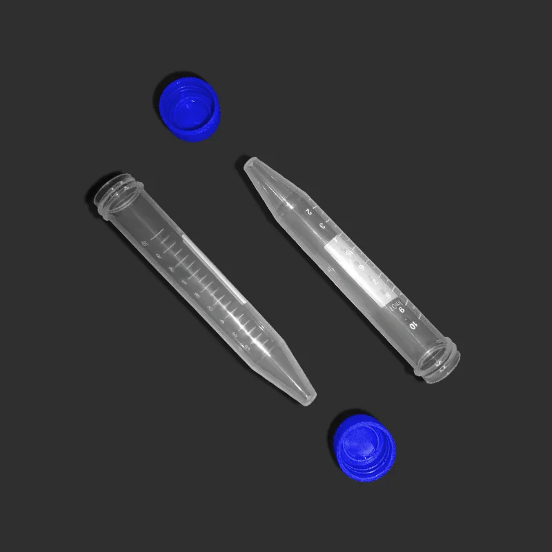 10ml Centrifugal Tube Screw Cap Cone Bottom Laboratory Tool Transparent Graduation Centrifuge Test Tube Vial Plastic 100pcs/bag plastic test tubes,centrifuge tube