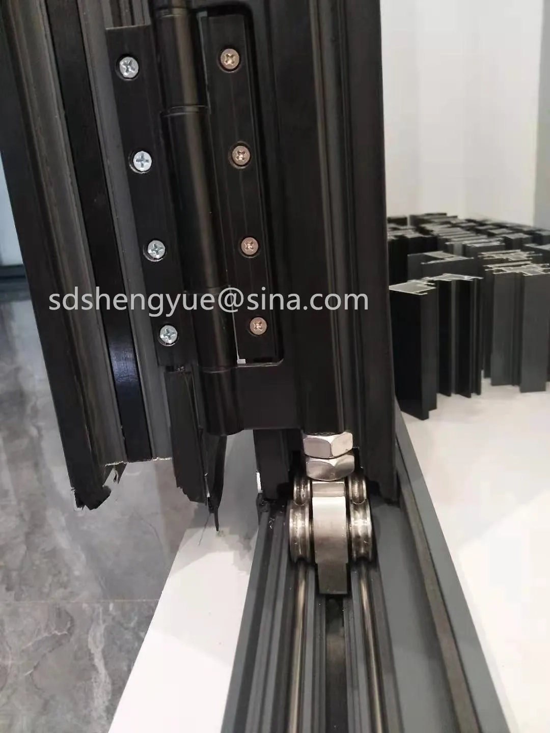 12*8 Aluminum double pane exterior bifold doors interior partition patio glass door bi fold accordion door sliding folding