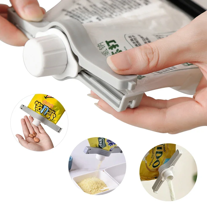 

2024New 1pcs Kitchen Storage Food Snack Seal Sealing Bag Clips Seasoning Bottle jar Moisture-Proof and Dust-Proo Tool Accessorie
