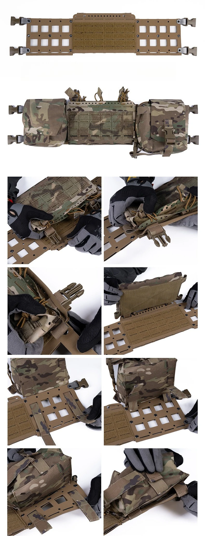 체스트 행거 확장형 섀시 III MOLLE 로드형 행거, 확장형 캐리어, 다양한 조합