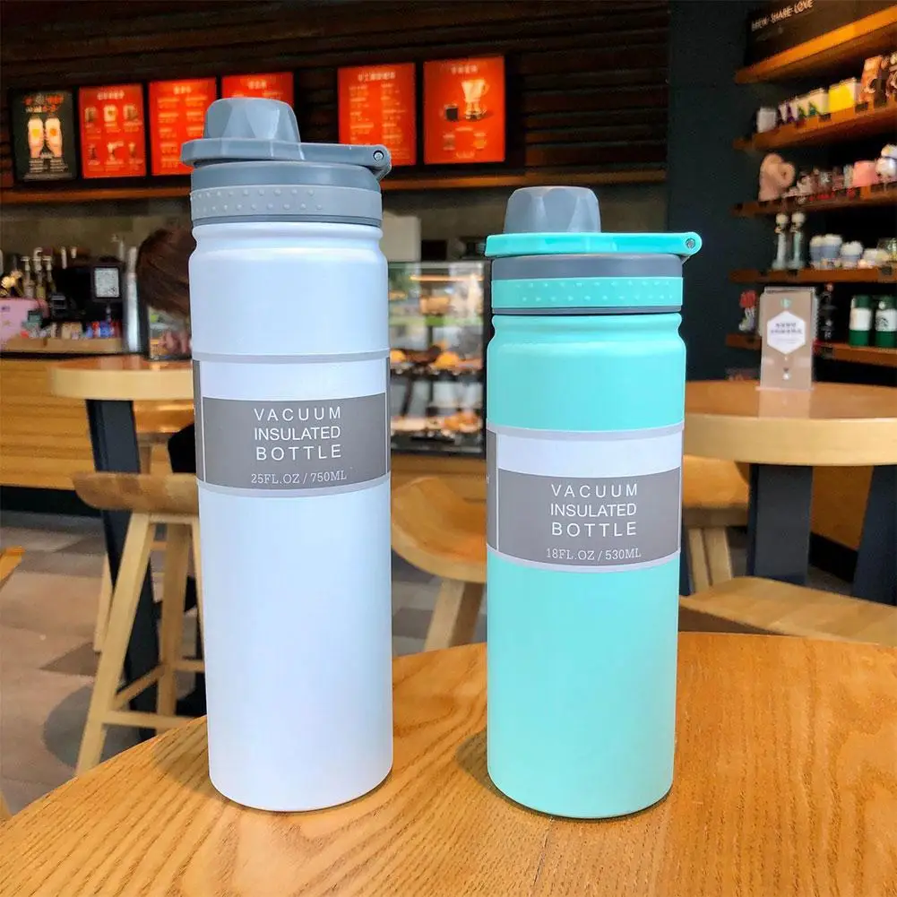스테인레스 스틸 진공 플라스크 절연 물병, 어린이 커피 머그잔, 여행 컵, 750ml