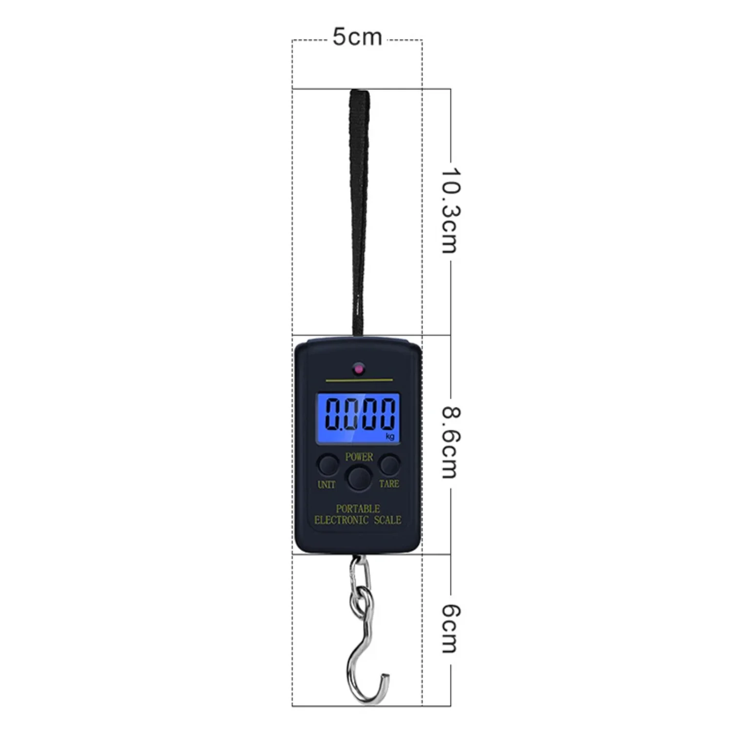 Portable 40Kg 10g Hanging Scale Digital Scale BackLight Electronic Fishing Travel Pocket Luggage Scales Weights Tool
