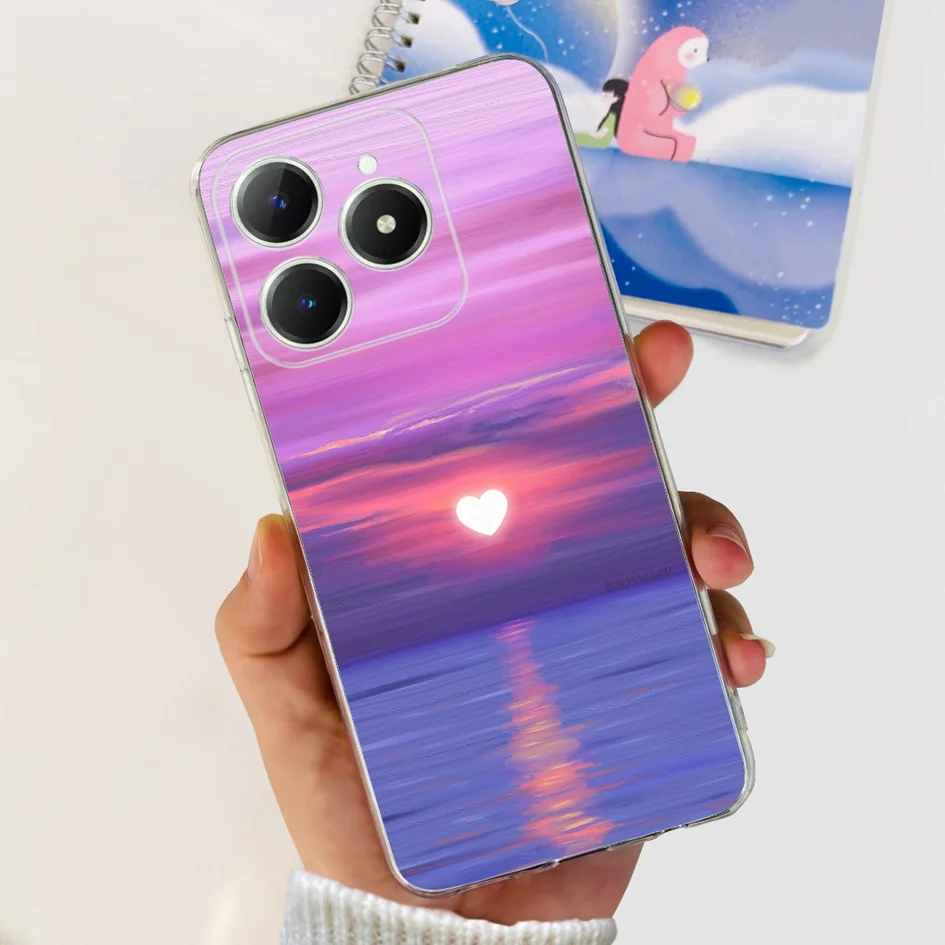 Cute Love Heart Soft Clear Silicone Protective Phone Case