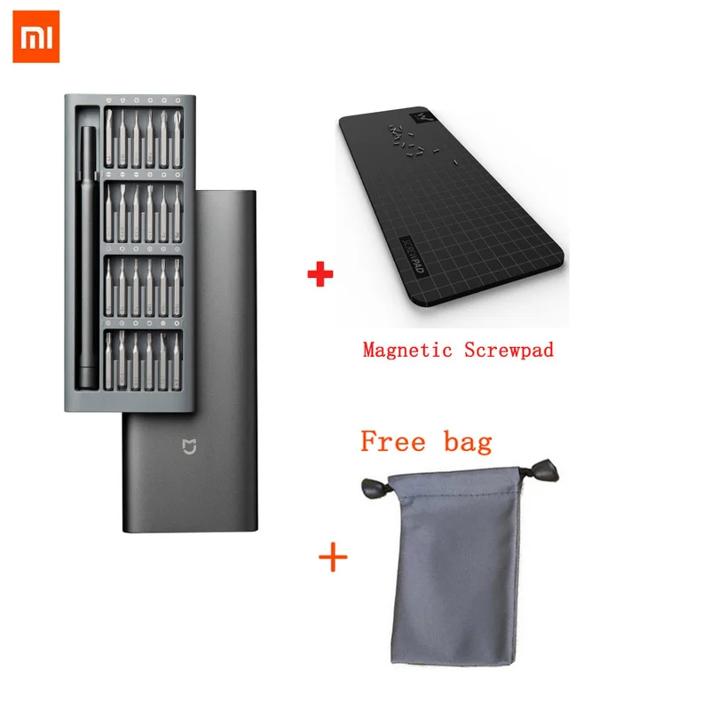 2021 Original Xiaomi Daily Use Screwdriver Kit 24 Precision Magnetic Bits Alluminum Box DIY Screw Driver Set For Smart home 
