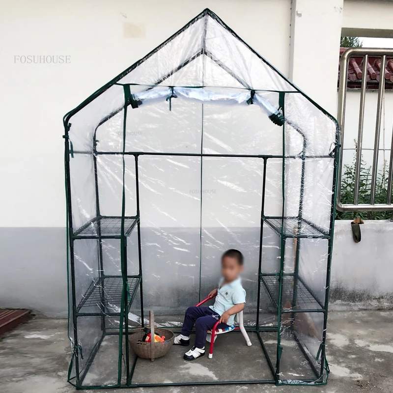 Outdoor Garden Greenhouses Flower Rack Greenhouse Plant Succulent Greenhouse Insulation Shed Sunshade Rainproof Garden Buildings