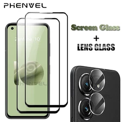 Oleophobic Full Cover Screen and Lens Tempered Glass Protector - 2 Screen 1 Lens (For Zenfone 10)