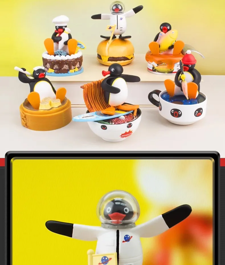 【レア未開封】PINGU ミニチュアワールド 4/5種ミニコンプセット（非売品） Desktop Ornament Blind Box, Pingu Cute Cartoon Action Figure Kid