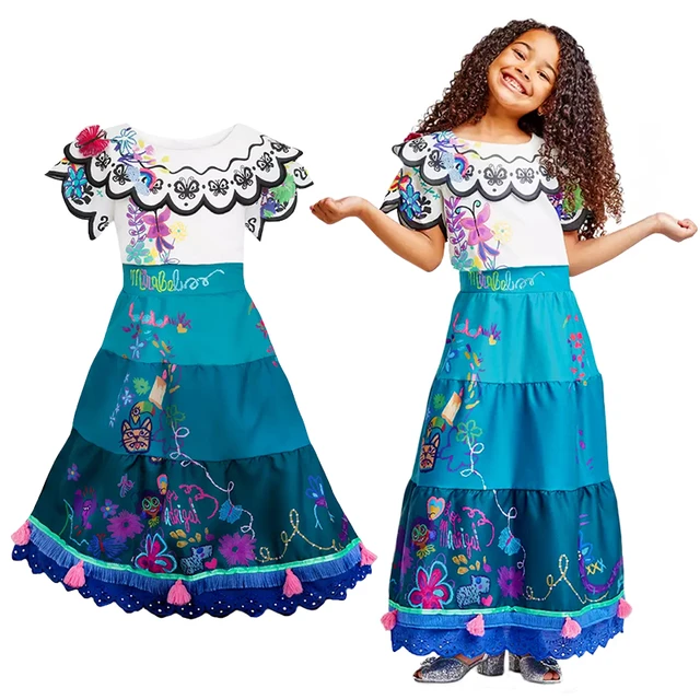 New Kids Clothes Girls Encanto Madrigal Cosplay Costume Fancy Dresses For  Carnival Halloween Princess Dress Clothing And Bag - Kids Cospaly Dresses -  AliExpress