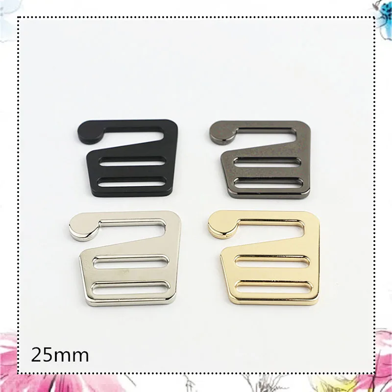 

20pcs 25mm Metal Tri-Glide Hook Adjust Buckles Bags Belt Strap Slider Buckle DIY Garment Handbag Accessories