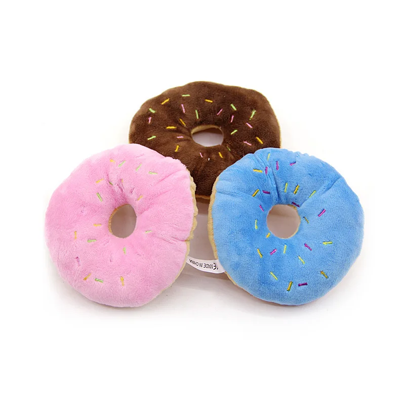 Toy Donut Dog Sound Dog Donut Plush Chew Toy Toy Dogs Pet Donut