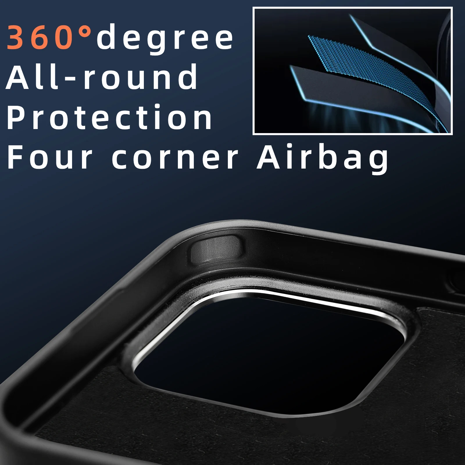 Glossy Metal Frame Real Carbon Fiber Shockproof Wireless Charging Case