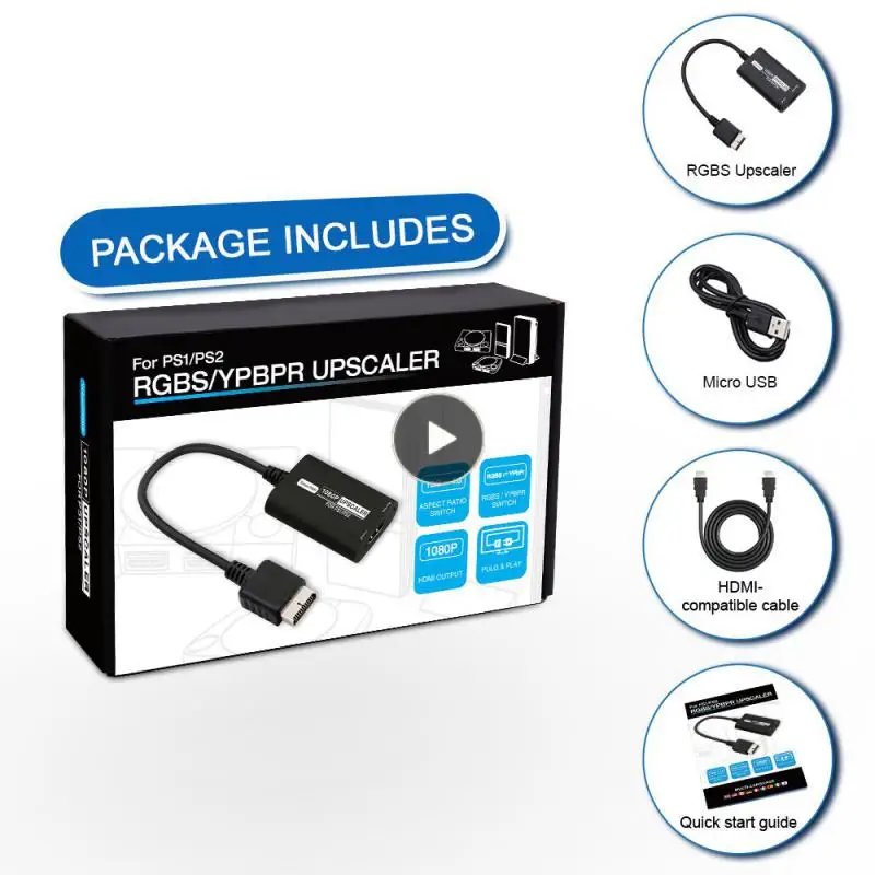 Adattatore Convertitore Retroscaler Rgbs Ypbpr Upscaler 1080P Classic Ps1 Ps Fat Ps2 E Slim Ps2 Console Di Gioco