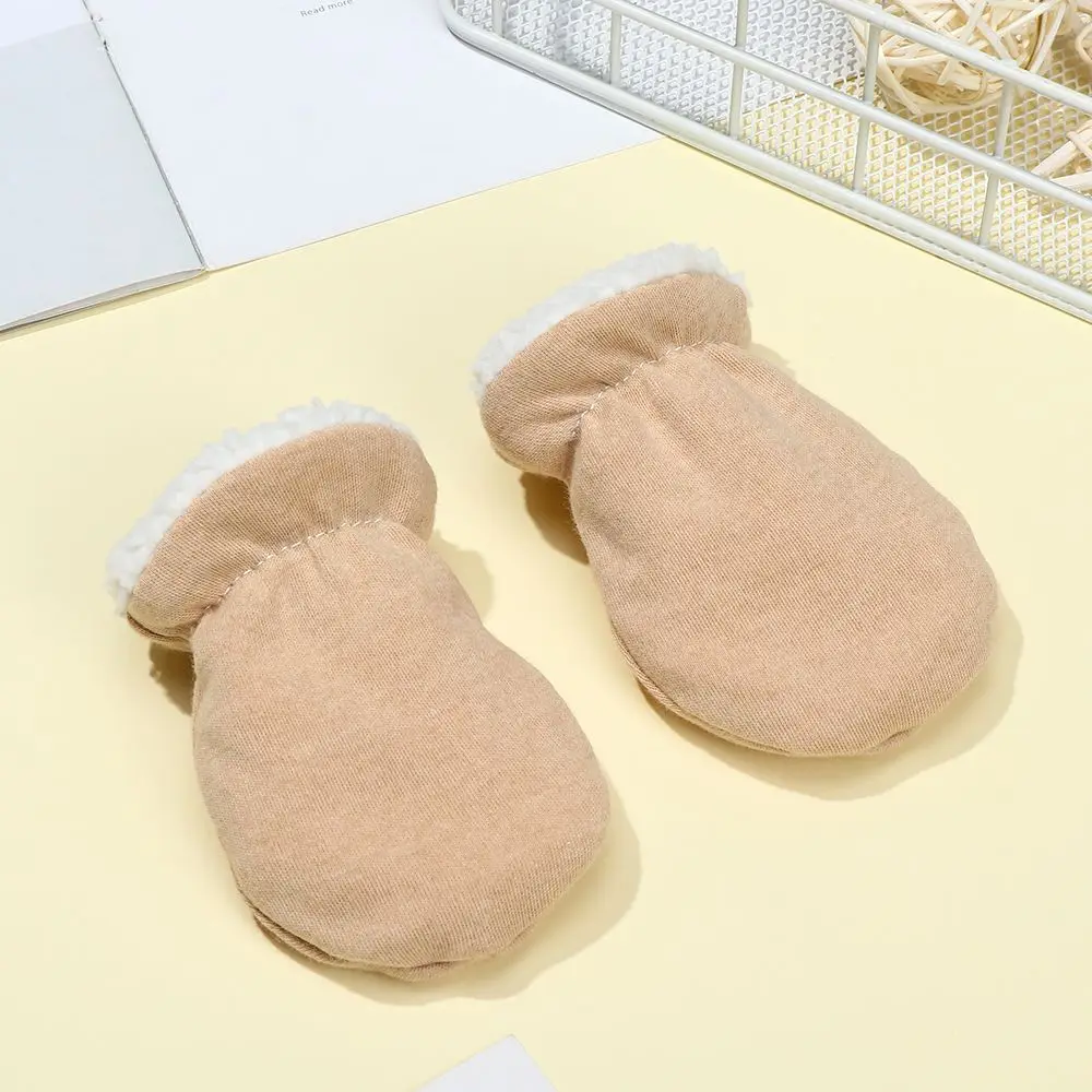 Warm Full Finger Thicken Fleece Gloves Newborn Gloves Toddler Infant Mittens Baby Anti-Grab Mittens