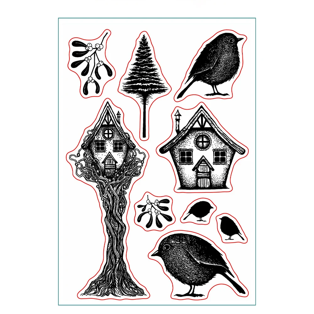 Plants Bird Fairy Transparent Stamps Seal for DIY Scrapbooking Card Clear Rubber Stamps Making Photo Album Handmade Crafts
