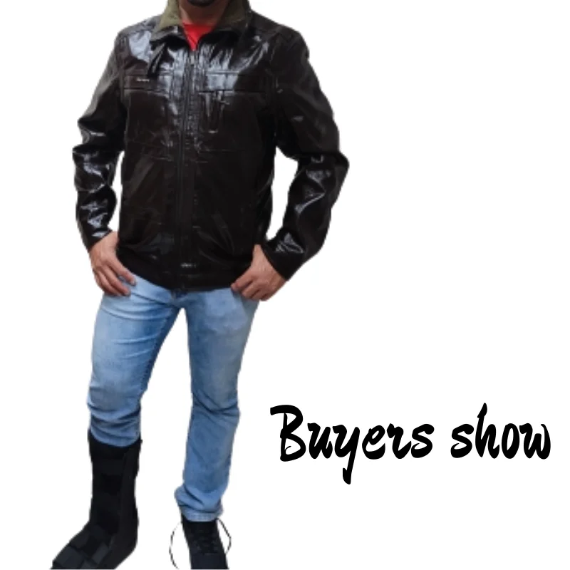 男性用のフェイクレザーのジャケット いくつかのジッパー付きの長袖 クール ブラック 春 秋 長袖シャツ フェイクレザー ポケット付き オーバーシャツ トップス