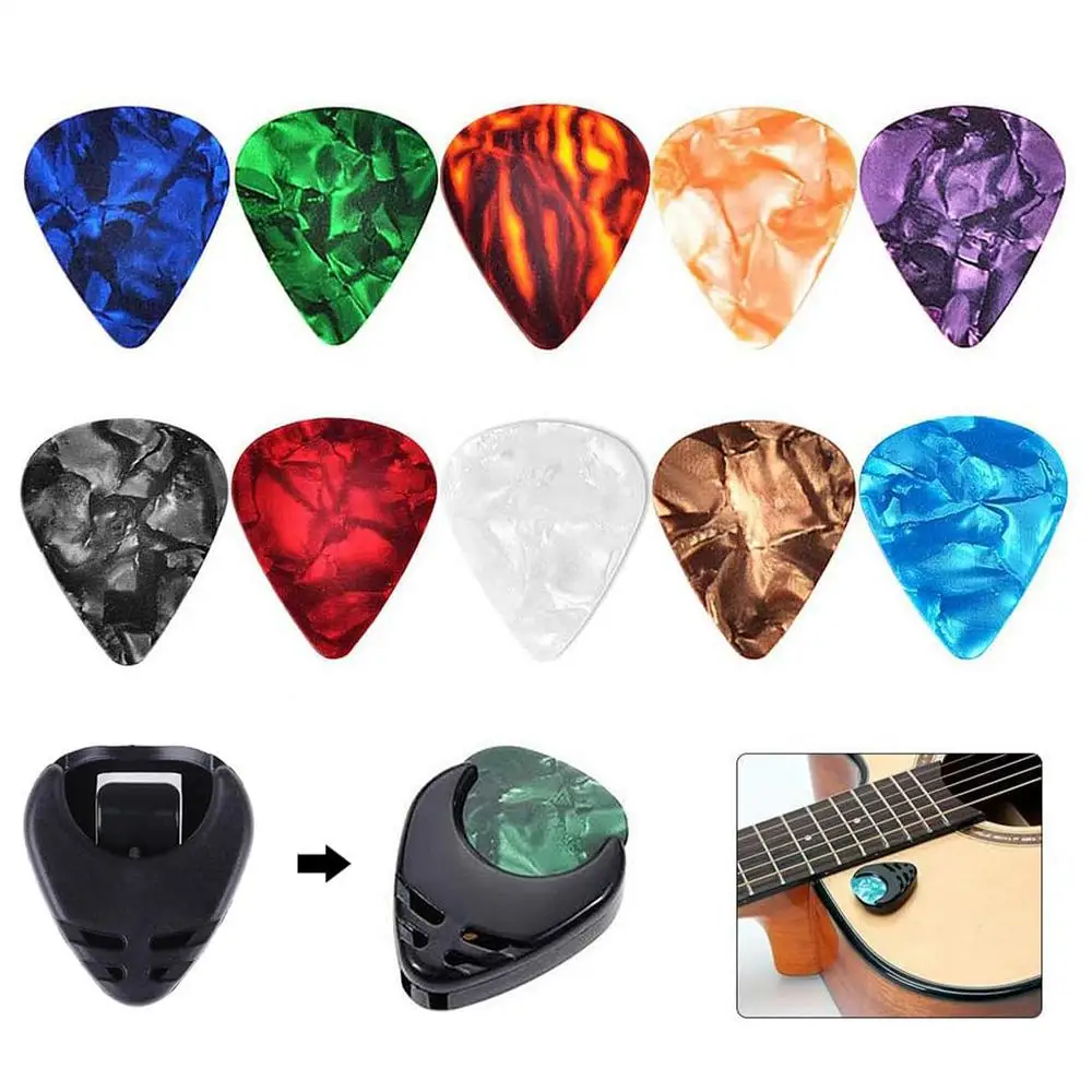 10PCS Gitarre Picks Plektrum Mediator Celluloids Elektrische Glatte Gitarre Picks Bass Akustische Elektrische Gitarre Zubehör – Detail 7