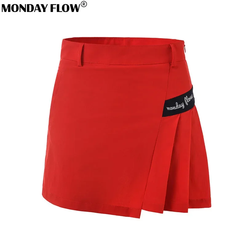 Monday Flow Golf Women Summer Sports Skirt Breathable Leggings Half Body Skirt Ladies A-line Pleated Skirts