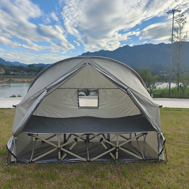 Camping Cot MIIKHI Portable 1-Person Tent Cot, Foldable Off Ground