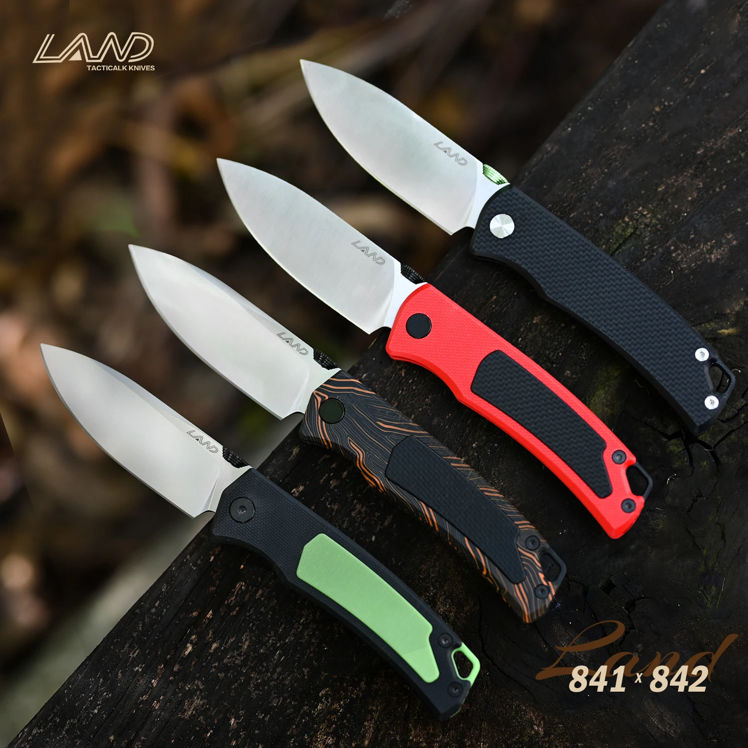 LAND 841/842 VG10 Blade Pocket Folding Knife Outdoor Wilderness Survival Camping Hunting Travel Tactical Knife EDC Mini Knife 2