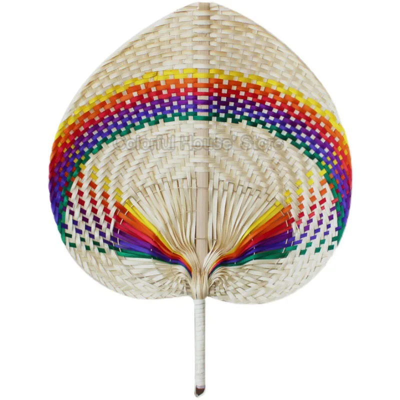 Bamboo Fan Household Summer Handmade Old-fashioned Sunflower Fan Children's Banana Futon Retro Round fan hand fan