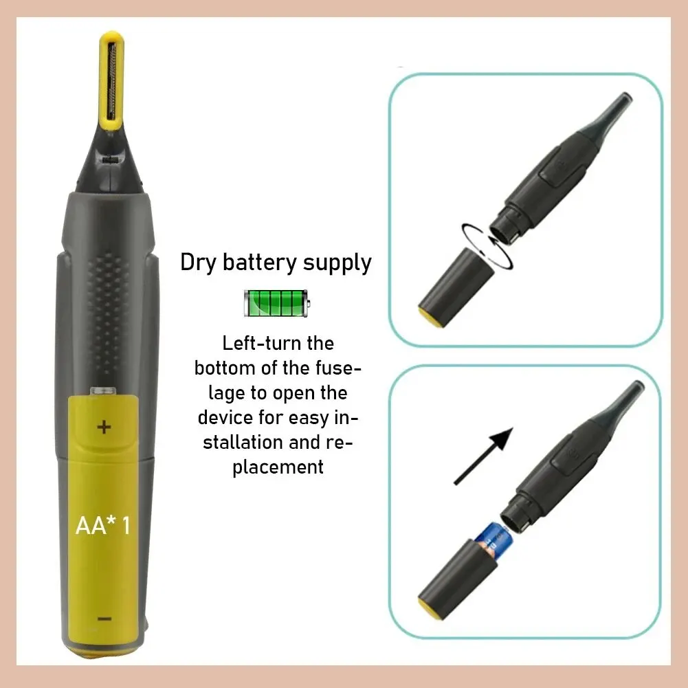 Mini electric shaver for trimming hair