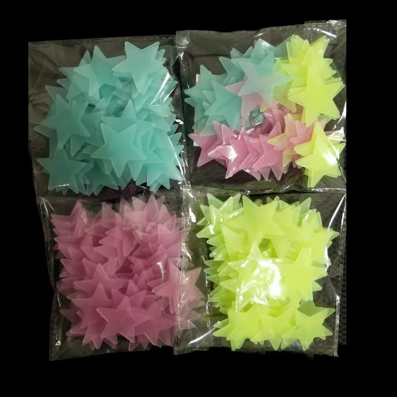 Description Picture 2 of itemCeiling Stickers Wall Home 3D Fluorescent Luminous Bedroom Baby Rooms Dark Stars Glow Kids Decor 100Pcs