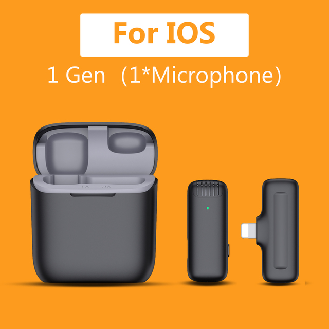 Lapel Microphone Lavalier Mic Noise Reduction Live Interview Mobile Phone Recording for iPhone Type C with Charging Box