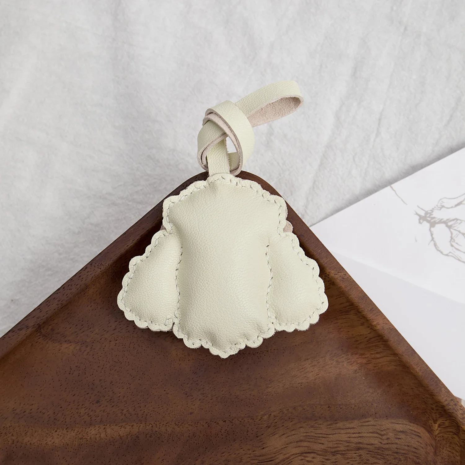 Teddy dog leather charm detail