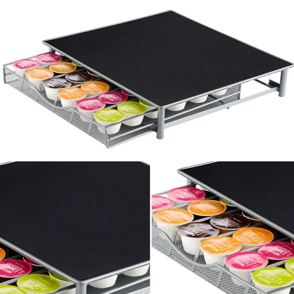 30/64 capsule coffee pod rack tower stand storage drawer for Dolce Gusto stainless steel coffee rack storage shelf