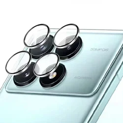 Premium Camera Lens Protector with Metal Ring for Xiaomi k70e (Silver)