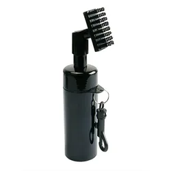 Golf Club Groove Cleaner Brush with Leakproof Spray Bottle - Portable Professional Golf Cleaning Kit (Black)