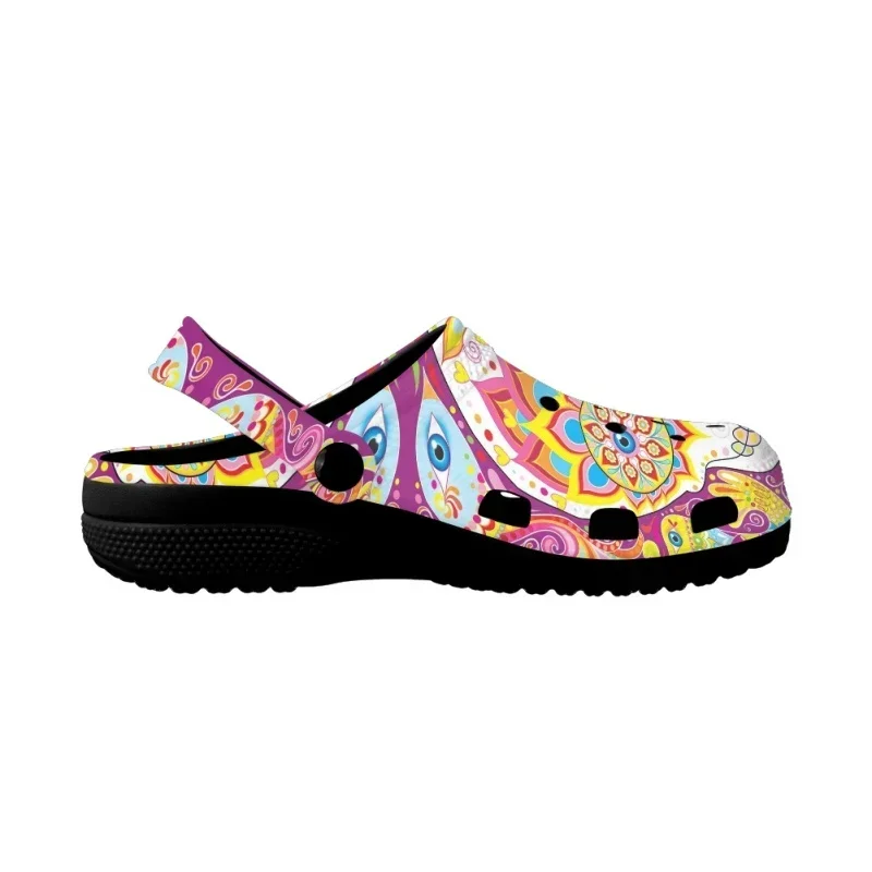 Suger Skull Print Women Hole Shoes Summer Beach Adult Sandals Lightweight Soft Platform Flip Flops Slide Slippers