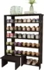 6 Tier Wood MDF Shelf Shoe Rack with One Footstool/Shoe Storage Shelves Free Standing Flat Shoe Racks Classic Style -103% 1