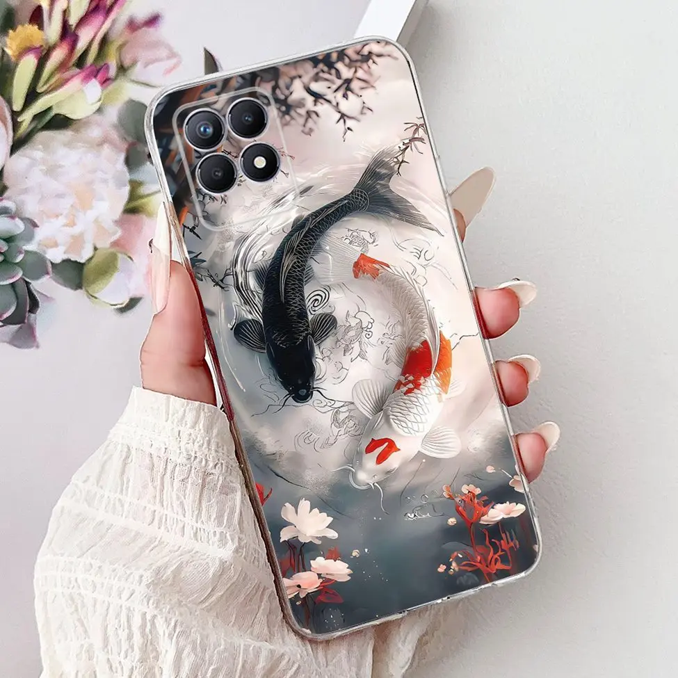 Luxury Butterfly and Love Flowers Clear Phone Case - Cool Painted Design