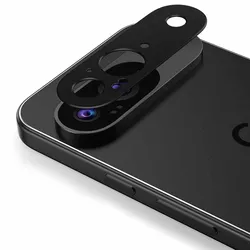 Premium Metal Camera Protector Case - Aluminum Alloy Back Lens Cover for Pixel 9 (Black)